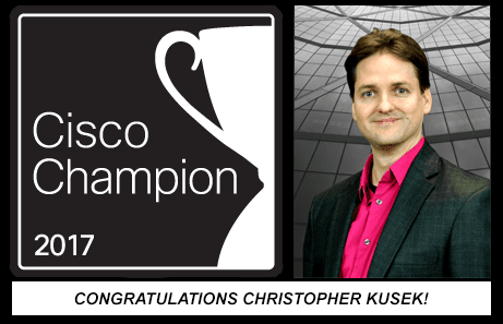 Christopher Kusek named as a Cisco Champion 2017!